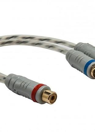 Переходник 1rca female - 2rca male earthquake mt-rca-y2m