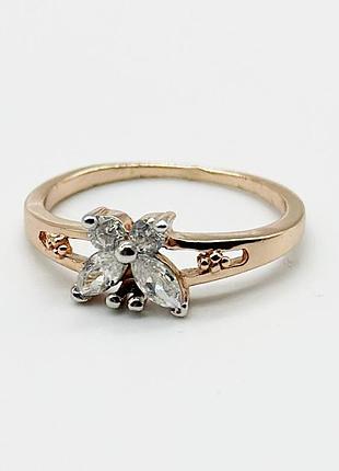 Серебряное кольцо со вставкой фианит, размер 15,9, вес: 1.8 г