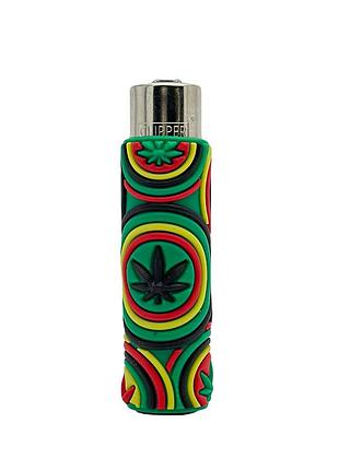 Зажигалка clipper caver rasta weed 3