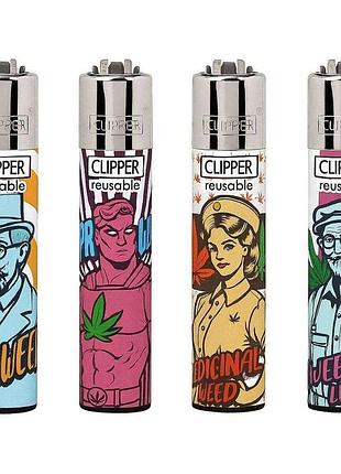 Зажигалка clipper famili weed