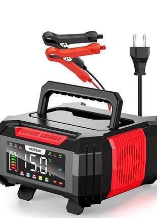 Зарядний пристрій nexpeak nc301 35a 12v/24v імпульсний для авто акб відновлення десульфатація agm gel efb потужна зарядка для вантажних автосмарт