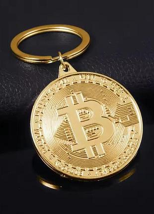 Брелок монета bitcoin