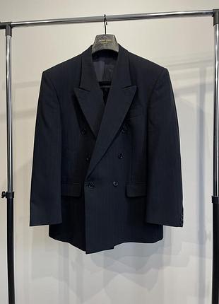 Вінтажний двобортний піджак у тонку смужку plus 8 menswear (45% вовна)