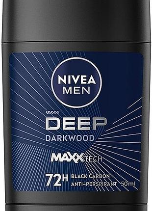 Дезодорант-стик мужской nivea deep darkwood 50 мл