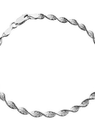 Серебряный браслет, магия твист (ребекка) (085в), размер 19 см x 0,35 см, вес: 2.9 г