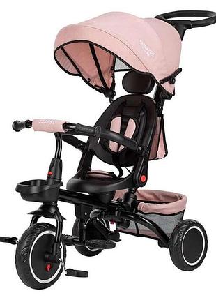 Триколісний дитячий велосипед free2move elipso black pink