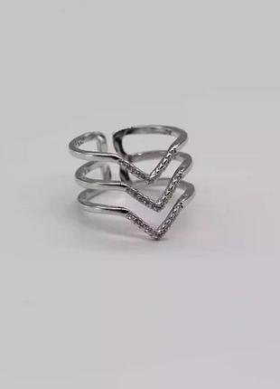 Серебряное кольцо геометрия дорожки, размер 16,0, вес: 3.6 г