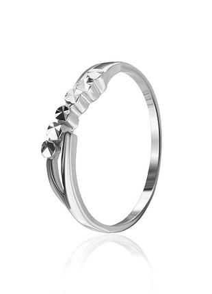 Серебряное кольцо, размер 16,0, вес: 0.7 г