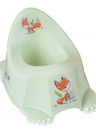Антиковзкий дитячий горщикз музикою forest fairytale light green