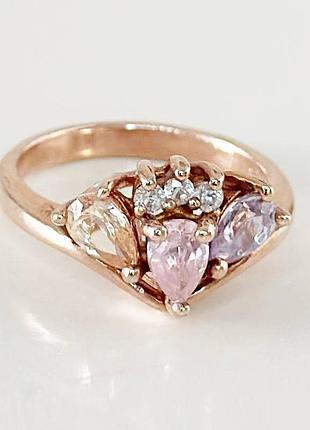 Серебряное кольцо со вставкой фианит, размер 17,0, вес: 3.8 г