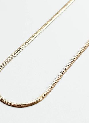 Серебряная цепочка, плетение плоская лента, размер 45 см x 0,25 см, вес: 8.5 г