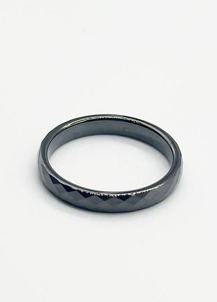 Серебряное кольцо с керамикой, размер 16,5, вес: 1.4 г