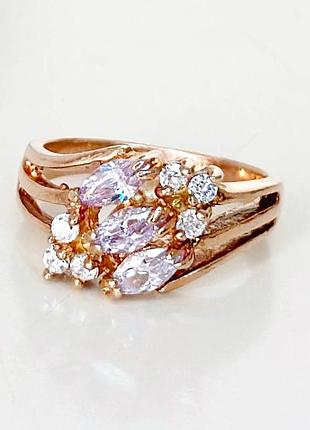 Серебряное кольцо со вставкой фианит, размер 17,0, вес: 4.4 г