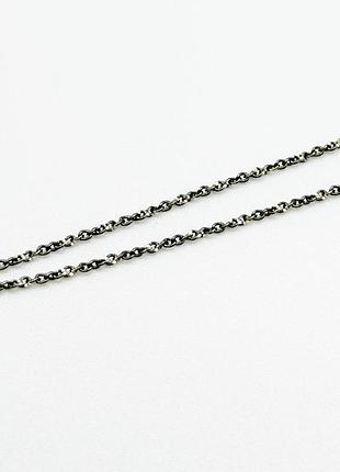 Серебряная цепочка, плетение якорь овальний