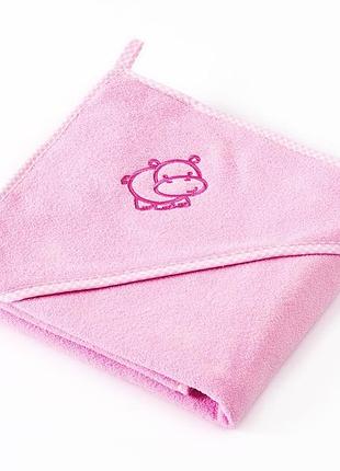Детское махровое полотенце sensillo hippo pink