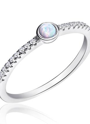 Серебряное кольцо с фианитами