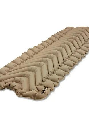 Надувной коврик klymit insulated static vrecon, пісочний