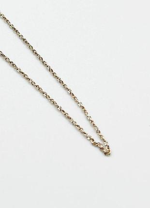 Серебряная цепочка позолоченная, плетение якорь овальный