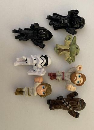 Колекційні фігурки kinder star wars (зоряні війни), дарт вейдер чубакка люк лея йода штурмовик кайло рен обі ван-кенобі