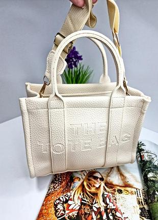Жіноча сумка marc jacobs tote bag, сумка-марк-якобс тате, shoper, shopper, шопер, шопер, сумка-марк джейкобс молочний