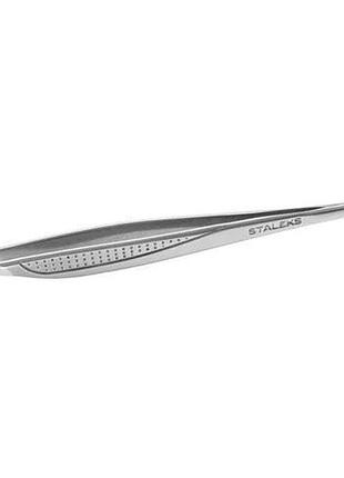 Пинцет для бровей staleks classic 15 type 3 (широкие скошенные кромки)