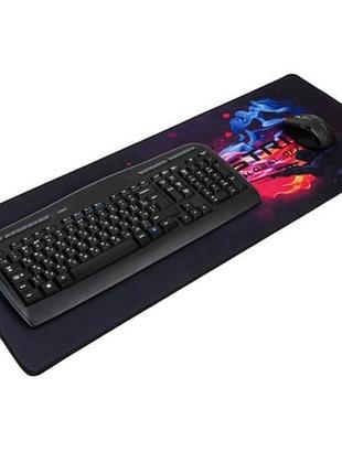 Коврик для компьютерной мышки 70*30см cs go черный с принтом top shop ua_