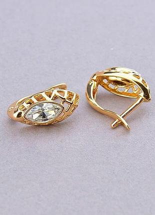 101694 сережки 'xuping' swarovski (позолота 18к)