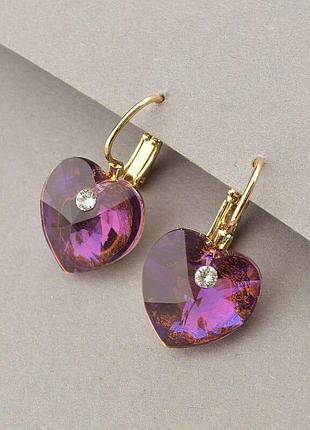 105145 сережки 'xuping' swarovski (позолота 18к)
