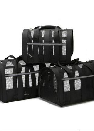 Сумка переноска для животных сетчатая 49×25 x28 l for friends green paws черная top shop ua_
