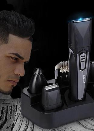 Машинка для стрижки волос триммер 8 в 1 kemei km-640 super top shop ua_