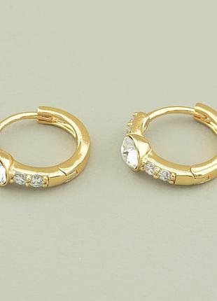 119204 серьги 'xuping' swarovski (позолота 18к)