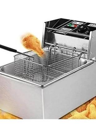 Фритюрница для жарки во фритюре 6л 2800вт dotvix electric fryer d-803 серая top shop ua_