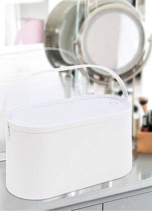 Органайзер для косметики с зеркалом от usb с подсветкой cosmetic mirror белый top shop ua_