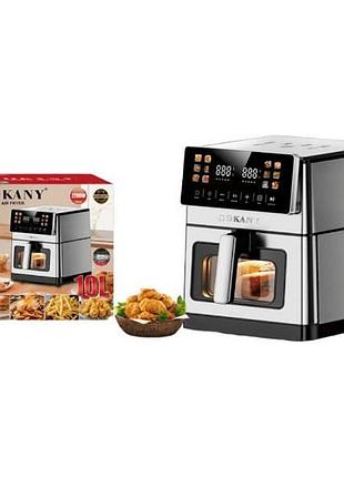 Аерофритюрниця 10л 2200вт 80°c – 200°c sokany sk-10113 чорна з сірим top shop ua_