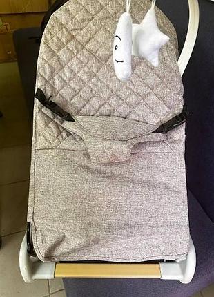 Кресло-шезлонг детское lunababy ma567 светло-серое top shop ua_