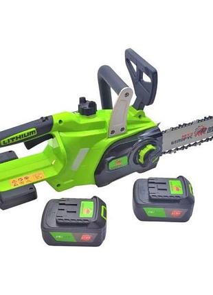 Пила ланцюгова акумуляторна chain saw 16ˮ krafftec салатова top shop ua_