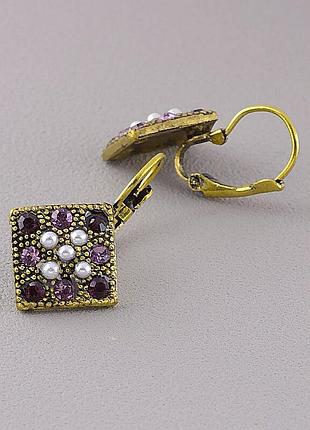 051660 серьги 'fashion' сrystal бижутерный сплав7,11 г.