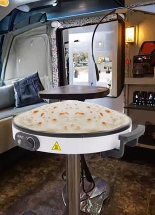 Електрична млинець з антипригарним покриттям 45см pancake maker r.5422 raf біла top shop ua_