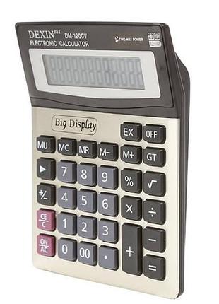 Калькулятор настольный 12-разрядный бухгалтерский dm 1200v серый top shop ua_