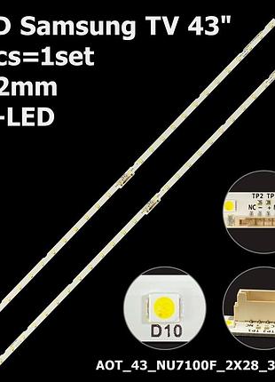 Led підсвітка 43" samsung ue43nu7100u 1 планка