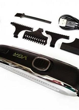 Машинка для стрижки vgr v-020 usb с 3 насадками top shop ua_