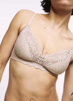 Бюстгальтер marks & spencer amelia lace non wired full cup — ідеальне поєднання комфорту та ніжності tt33 7016/02338 opaline
