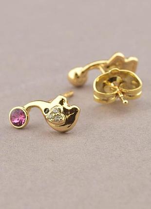 103816 серьги 'xuping' swarovski (позолота 18к)