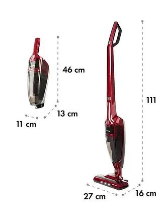 Пылесос аккумуляторный domotec ms-4403 600вт 2200мач красный top shop ua_