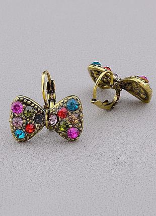 051615 сережки 'fashion' сrystal бижутерный сплав