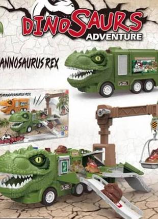 Набор парковка 3 машинки, звук и подсветка sj692 a-1 dinosaur adventure зеленый top shop ua_