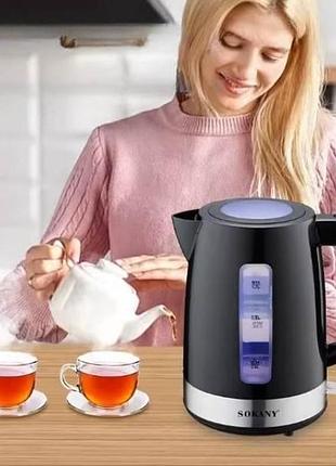 Електрочайник із підсвічуванням 1,7л 2200 вт sokany sk-09006 top shop ua_