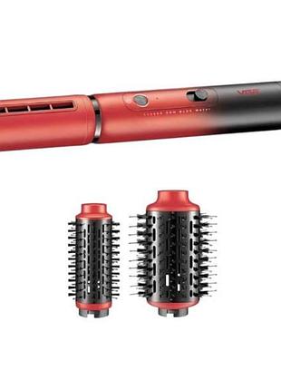 Фен-стайлер 3в1 со сменными насадками 1100-1300вт vgr v-489 red professional красный top shop ua_