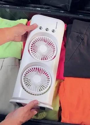 Портативный кондиционер двойной с подсветкой artic air cooler fan ice белый top shop ua_