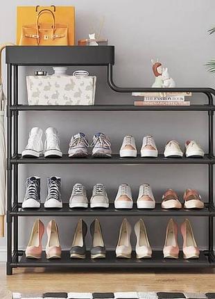 Полка для обуви shoe rack черная top shop ua_